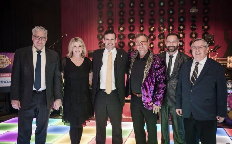 Matt Harris with the organizing group on the dance floor at the Niagara Health Foundation Gala